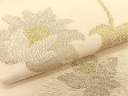 平和屋着物＊夏物　九寸名古屋帯　更紗花文　金銀糸　正絹　逸品　CABK1354fb