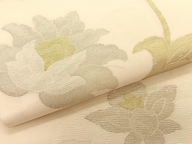平和屋着物＊夏物　九寸名古屋帯　更紗花文　金銀糸　正絹　逸品　CABK1354fb