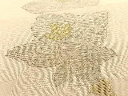 平和屋着物＊夏物　九寸名古屋帯　更紗花文　金銀糸　正絹　逸品　CABK1354fb
