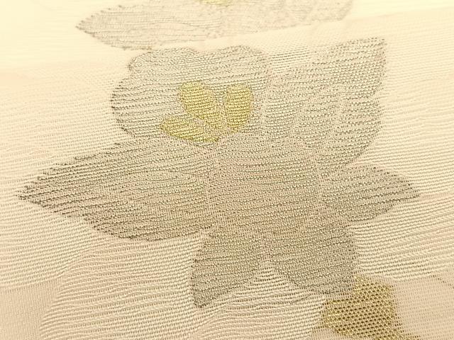 平和屋着物＊夏物　九寸名古屋帯　更紗花文　金銀糸　正絹　逸品　CABK1354fb