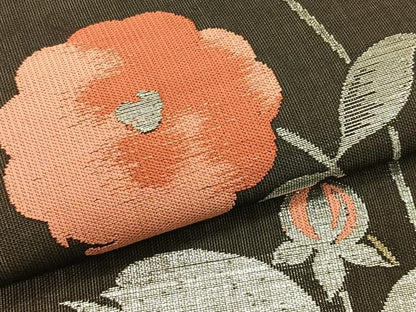 平和屋着物＊夏物　つけ帯　枝花文　金銀糸　正絹　逸品　CABK1356fb