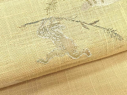 平和屋着物＊夏物　八寸名古屋帯　鳥獣戯画　金銀糸　CABK1362fb
