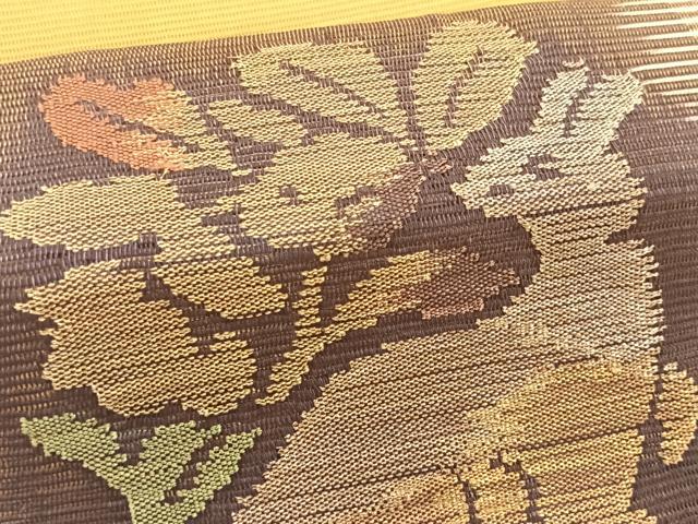 平和屋着物＊夏物　八寸名古屋帯　花兎　金糸　正絹　逸品　CABK1363fb