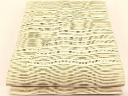 平和屋着物＊夏物　八寸名古屋帯　絽綴れ　よろけ縞　正絹　逸品　CABK1367fb