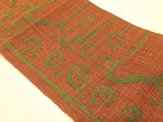 平和屋着物＊夏物　八寸名古屋帯　抽象文様　正絹　逸品　CABK1368fb