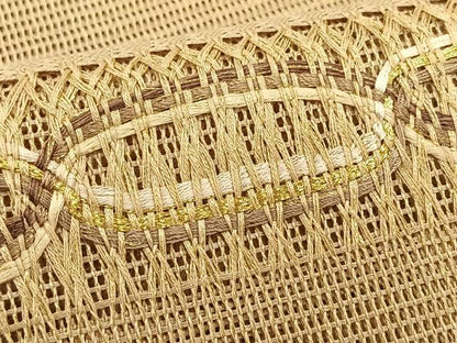 平和屋着物＊夏物　八寸名古屋帯　もじり織　横段文　金糸　正絹　逸品　CABK1371fb