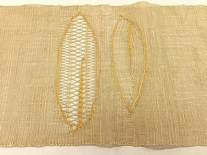 平和屋着物＊夏物　八寸名古屋帯　抽象文様　正絹　逸品　CABK1373fb