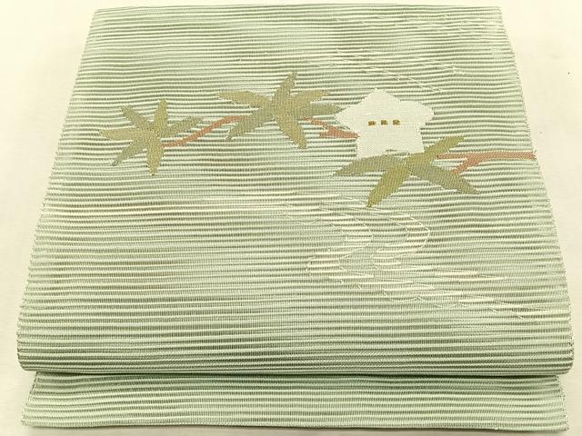 平和屋着物＊夏物　八寸名古屋帯　絽綴れ　流水枝花文　正絹　逸品　CABK1375fb