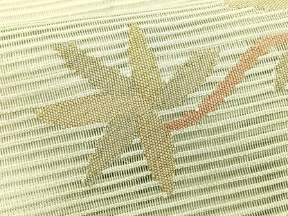 平和屋着物＊夏物　八寸名古屋帯　絽綴れ　流水枝花文　正絹　逸品　CABK1375fb
