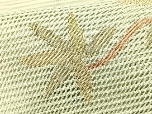平和屋着物＊夏物　八寸名古屋帯　絽綴れ　流水枝花文　正絹　逸品　CABK1375fb
