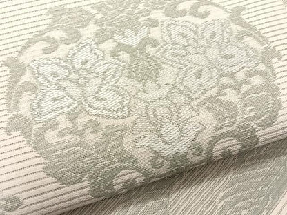 平和屋着物＊夏物　九寸名古屋帯　洋花唐草文　正絹　逸品　CABK1377fb