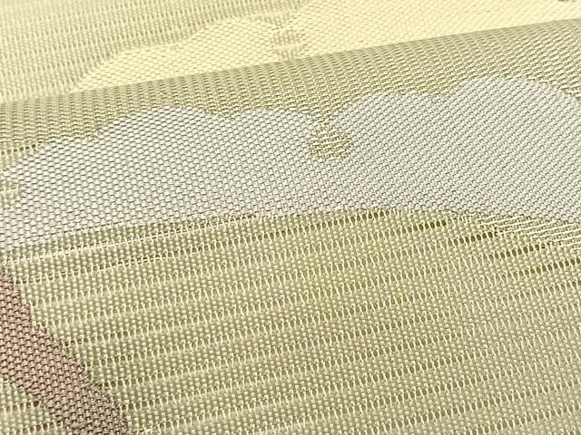 平和屋着物＊夏物　九寸名古屋帯　雪芝文　銀糸　正絹　逸品　CABK1379fb