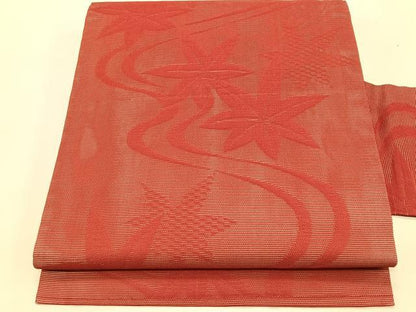 平和屋着物＊夏物　九寸名古屋帯　竜田川　正絹　逸品　CABK1386fb