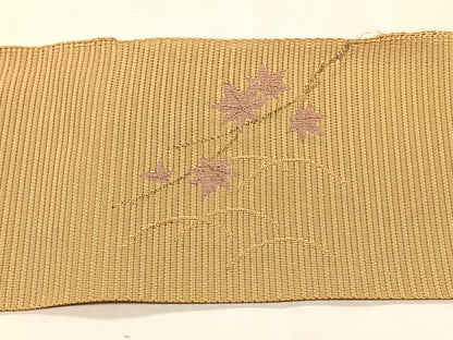 平和屋着物＊夏物　八寸名古屋帯　風鈴枝楓文　金銀糸　正絹　逸品　CABK1392fb