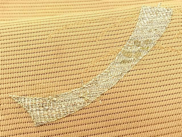 平和屋着物＊夏物　八寸名古屋帯　風鈴枝楓文　金銀糸　正絹　逸品　CABK1392fb