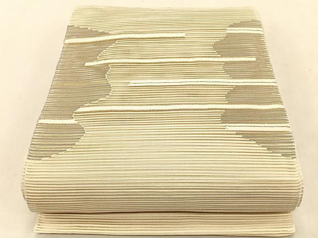 平和屋着物＊夏物　八寸名古屋帯　絽綴れ　抽象文様　正絹　逸品　CABK1393fb