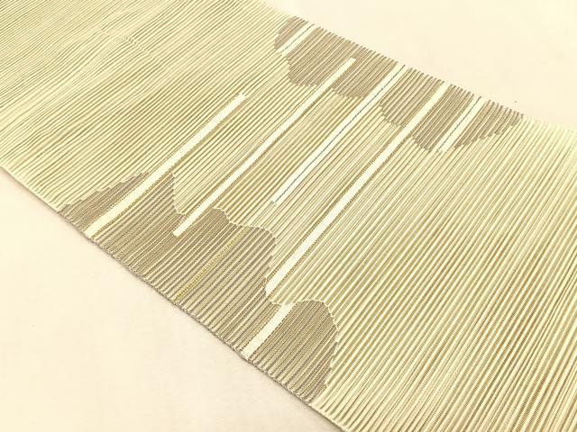 平和屋着物＊夏物　八寸名古屋帯　絽綴れ　抽象文様　正絹　逸品　CABK1393fb
