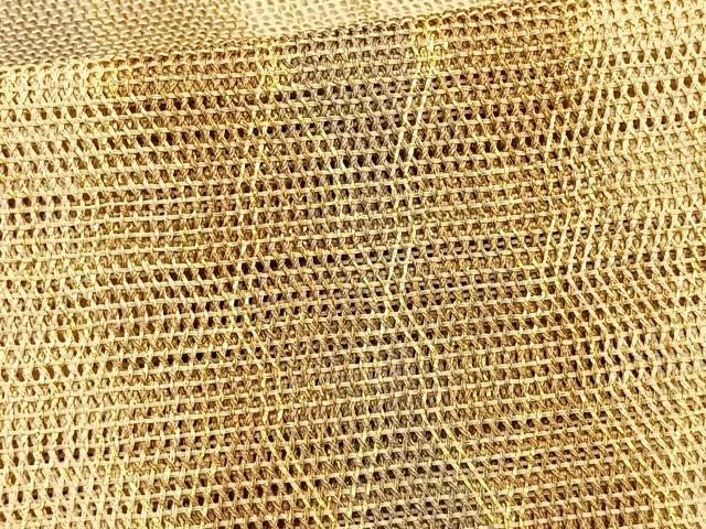 平和屋着物＊夏物　八寸名古屋帯　変わり縞　金糸　正絹　逸品　CABK1397fb