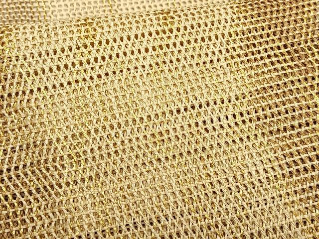平和屋着物＊夏物　八寸名古屋帯　変わり縞　金糸　正絹　逸品　CABK1397fb