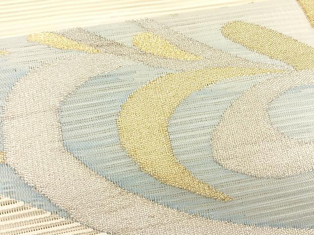 平和屋着物＊夏物　八寸名古屋帯　絽綴れ　抽象文様　金銀糸　正絹　逸品　CABK1398fb
