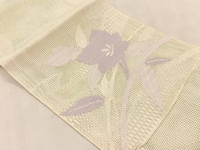 平和屋着物＊夏物　八寸名古屋帯　桔梗　正絹　逸品　CABK1400fb