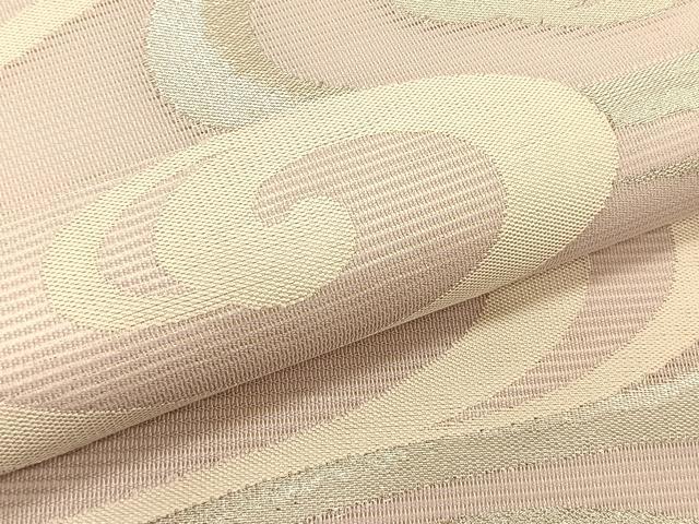 平和屋着物＊夏物　九寸名古屋帯　唐草文　銀糸　正絹　逸品　CABK1405fb