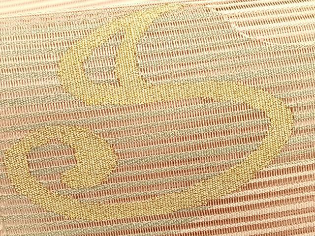 平和屋着物＊夏物　八寸名古屋帯　絽綴れ　椿　金銀糸　正絹　逸品　CABK1412fb