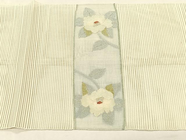 平和屋着物＊夏物　八寸名古屋帯　絽綴れ　枝椿文　正絹　逸品　CABK1413fb