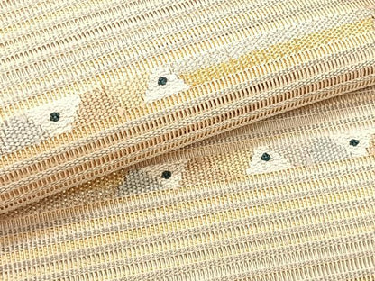 平和屋着物＊夏物　八寸名古屋帯　絽綴れ　横段文　金銀糸　正絹　逸品　CABK1414fb