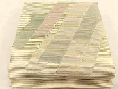 平和屋着物＊夏物　八寸名古屋帯　絽綴れ　抽象文様　正絹　逸品　CABK1415fb