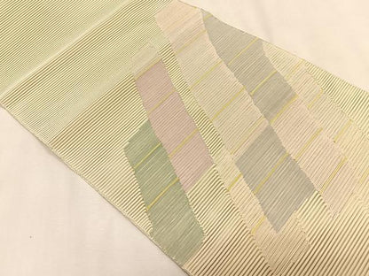 平和屋着物＊夏物　八寸名古屋帯　絽綴れ　抽象文様　正絹　逸品　CABK1415fb
