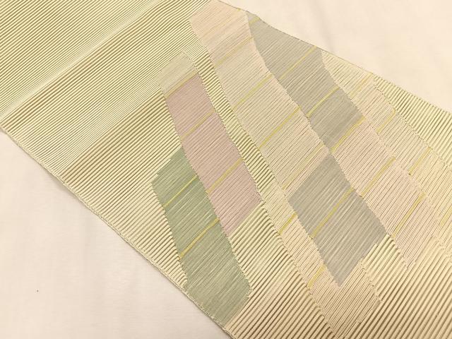 平和屋着物＊夏物　八寸名古屋帯　絽綴れ　抽象文様　正絹　逸品　CABK1415fb