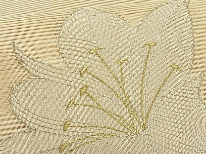 平和屋着物＊夏物　八寸名古屋帯　絽綴れ　草花文　金銀糸　正絹　逸品　CABK1425fb