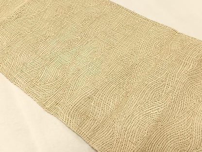平和屋着物＊夏物　八寸名古屋帯　立波文　正絹　逸品　CABK1427fb