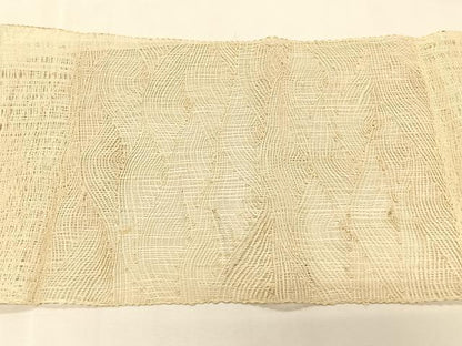 平和屋着物＊夏物　八寸名古屋帯　立波文　正絹　逸品　CABK1427fb