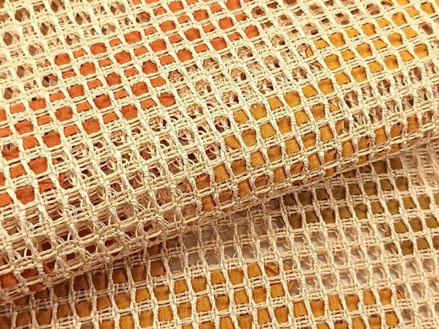 平和屋着物＊夏物　八寸名古屋帯　羅　抽象文様　正絹　逸品　CABK1428fb