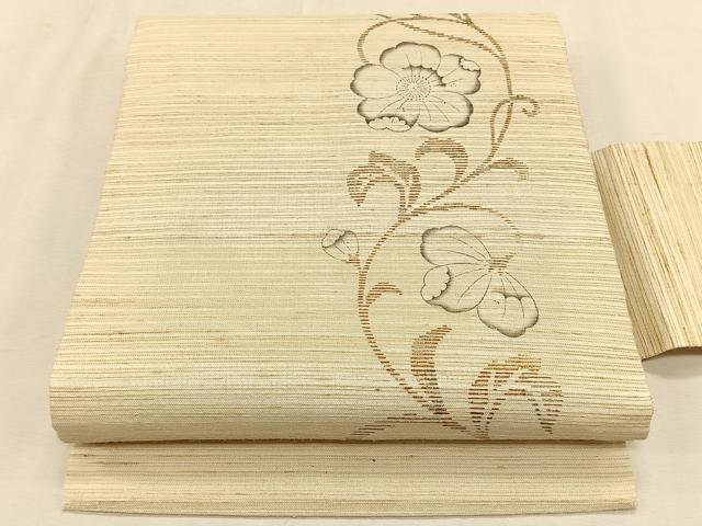 平和屋着物＊夏物　九寸名古屋帯　辻が花　手描き　金彩　CABK1432fb