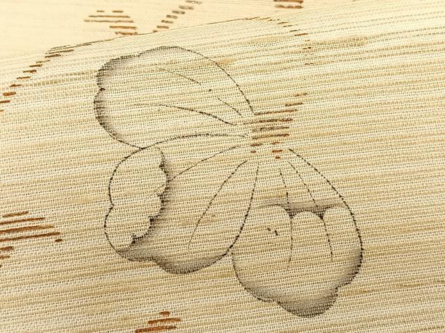 平和屋着物＊夏物　九寸名古屋帯　辻が花　手描き　金彩　CABK1432fb