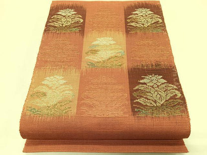 平和屋着物＊夏物　八寸名古屋帯　名物裂　金銀糸　正絹　逸品　CABK1436fb