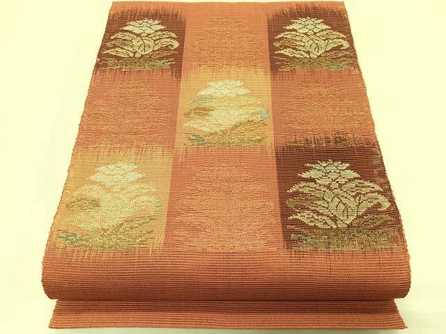 平和屋着物＊夏物　八寸名古屋帯　名物裂　金銀糸　正絹　逸品　CABK1436fb
