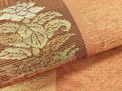 平和屋着物＊夏物　八寸名古屋帯　名物裂　金銀糸　正絹　逸品　CABK1436fb