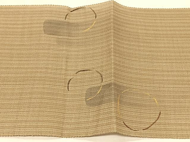 平和屋着物＊夏物　八寸名古屋帯　丸文　金彩　正絹　逸品　CABK1437fb