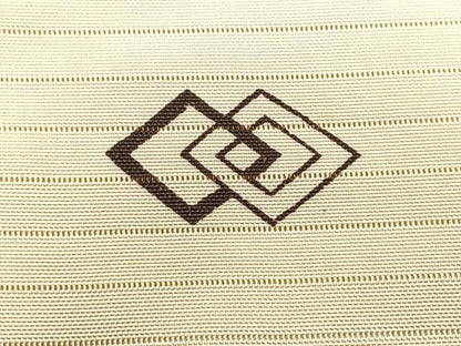 平和屋着物＊夏物　絽塩瀬　九寸開き名古屋帯　文字文　銀彩　正絹　逸品　CABK1453fb