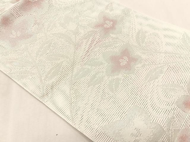 平和屋着物＊夏物　八寸名古屋帯　桔梗　銀糸　CABK1458fb