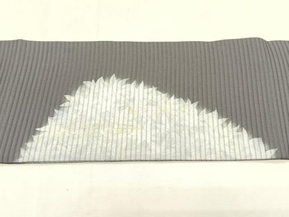 平和屋着物＊夏物　九寸名古屋帯　作家物　楓　金銀彩　正絹　逸品　CABK1459fb