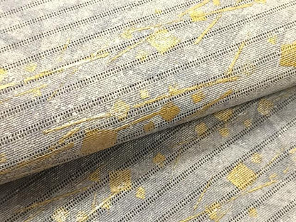 平和屋着物＊夏物　九寸名古屋帯　作家物　楓　金銀彩　正絹　逸品　CABK1459fb
