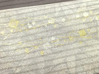 平和屋着物＊夏物　九寸名古屋帯　作家物　楓　金銀彩　正絹　逸品　CABK1459fb