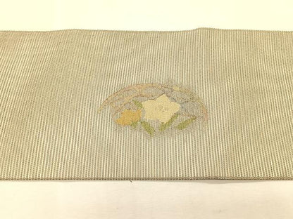 平和屋着物＊夏物　九寸名古屋帯　籬桔梗文　正絹　逸品　CABK1461fb