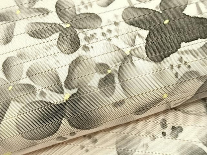 平和屋着物＊夏物　絽塩瀬　九寸名古屋帯　作家物　手描き　草花文　正絹　逸品　CABK1462fb