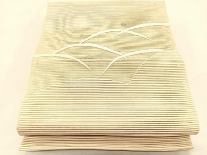 平和屋着物＊夏物　八寸名古屋帯　絽綴れ　露芝文　正絹　逸品　CABK1466fb